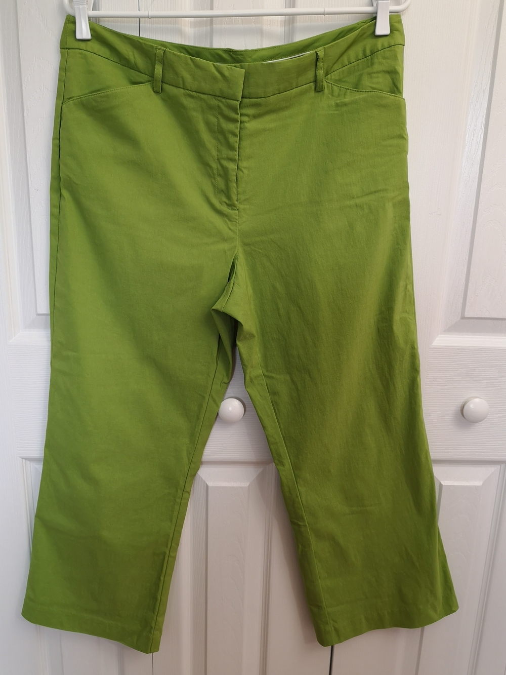 Ricki’s Women's Lime Green Cropped Wide-Leg Pants, Size 14